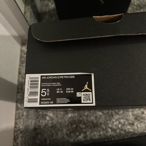 Jordan Air 12 Retro in White, Black, and Red - Picture 3 of 4